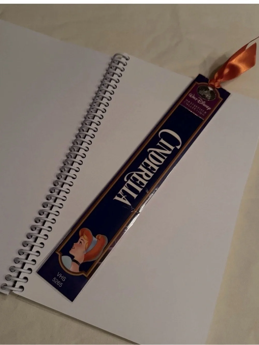 Unique Cinderella Upcycled Journal Repurposed VHS cover filled with blank pages